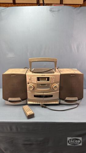 SONY CASSETTE/CD PLAYER WITH REMOTE