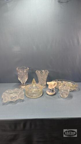(7) PIECES OF ASSORTED GLASS WARE
