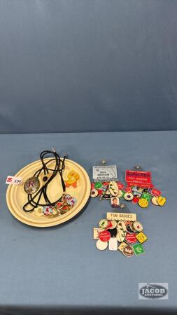 QUANTITY OF SOUVENIR PINS AND BOLO TIES