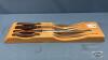 STAINLESS CARVING SET IN WOODEN RACK - 2