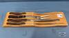 STAINLESS CARVING SET IN WOODEN RACK - 3