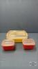 (3) PYREX FRIDGE KEEPERS