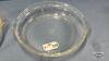 (2) PYREX 9IN PIE PLATES WITH WOODEN ROLLING PIN - 3