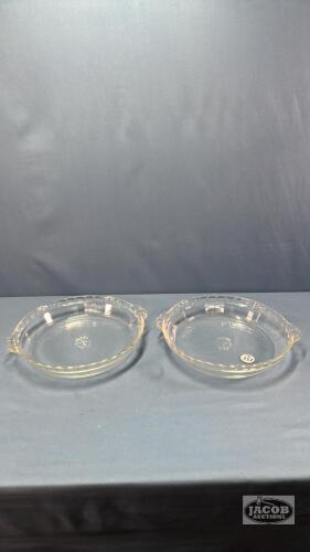 (2) PYREX 9.5IN GLASS PIE PLATES