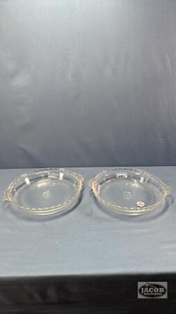 (2) PYREX 9.5IN GLASS PIE PLATES