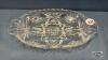 (2) PAIR OF SALT AND PEPPER IN GLASS RELISH DISH - 2