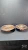 (2) HAMMERED ALUMINUM LAZY SUZANS