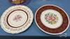 CRANBERRY 8IN BOWL WITH GOLD TRIM - 2