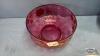 CRANBERRY 8IN BOWL WITH GOLD TRIM - 7