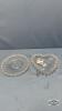 (2) DIFFERENT CORNFLOWER GLASS PLATES