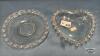 (2) DIFFERENT CORNFLOWER GLASS PLATES - 3