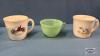 A ROUGH COKE TRAY WITH ASSORTED CUPS AND MUGS - 3
