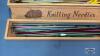 (2) WOODEN BOXES WITH KNITTING NEEDLES - 3