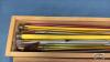 (2) WOODEN BOXES WITH KNITTING NEEDLES - 5