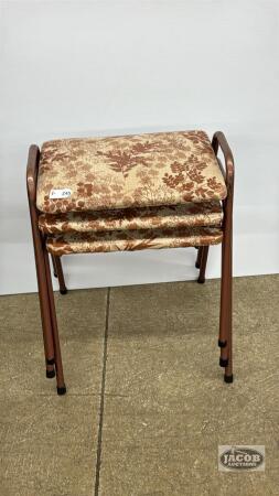 (3) STEEL STACKING STOOLS
