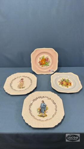 (4) JOHNSON BROS. 8IN SQ FRUIT PLATES