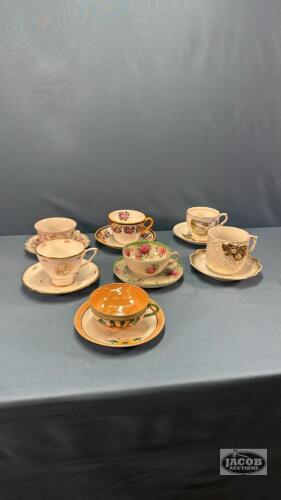 (8) CUPS AND SAUCERS