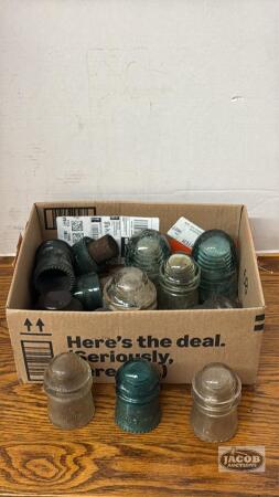 APPROX. 14 GLASS INSULATORS