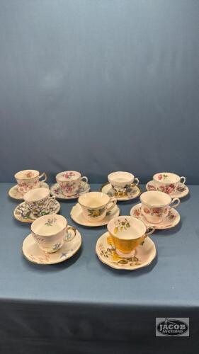 (9) CUPS AND SAUCERS