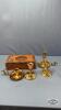 (4) BRASS CANDLE STICKS