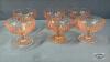 (6) PINK DEPRESSION SHERBETS AND 8IN SERVING BOWL - 4