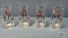 (4) WALT DISNEY DAVEY CROCKETT 4.5IN WATER GLASSES - 3