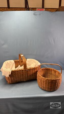(2) WOVEN BASKETS