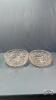 (2) 8IN CRYSTAL PIN WHEEL PATTERN DISHES