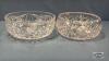 (2) 8IN CRYSTAL PIN WHEEL PATTERN DISHES - 2