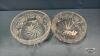 (2) 8IN CRYSTAL PIN WHEEL PATTERN DISHES - 3