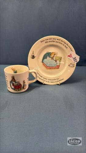 (2) WEDGEWOOD PETER RABBIT PIECES