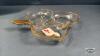 4 AND 3 LEAF CLOVER GLASS SERVING PLATES - 4
