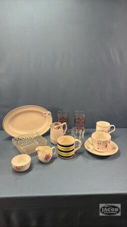 ASSORTED GLASS AND CHINA LOT