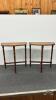 PAIR OF MATCHING FLAT TO WALL TABLES