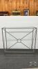 METAL AND GLASS HALL TABLE