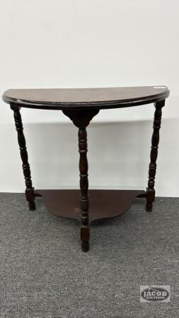 FLAT TO WALL HALF MOON TABLE