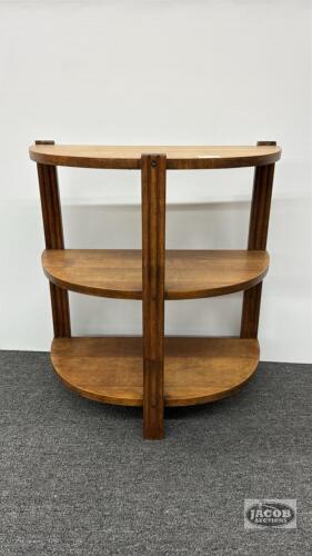 3 TIER FLAT TO WALL HALF ROUND TABLE