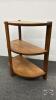 3 TIER FLAT TO WALL HALF ROUND TABLE - 3