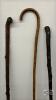 (3) WOODEN WALKING STICKS - 3