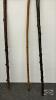 (3) WOODEN WALKING STICKS - 4