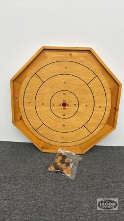 CROKINOLE BOARD WITH BUTTONS