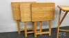 SET OF (4) WOODEN SNACK TABLES - 3