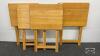 SET OF (4) WOODEN SNACK TABLES - 4