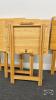 SET OF (4) WOODEN SNACK TABLES - 5