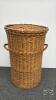 ROUND WICKER CLOTHES HAMPER