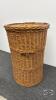 ROUND WICKER CLOTHES HAMPER - 4
