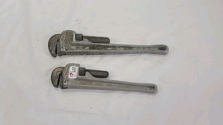 2 Aluminum Super Ego Pipe Wrenches -14in and 18in