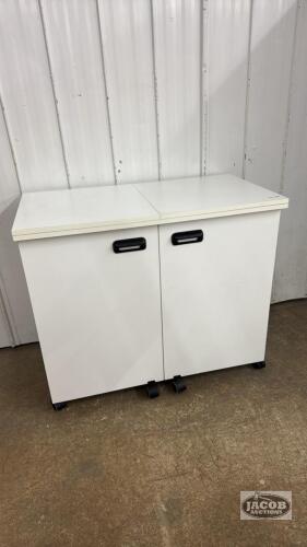 FOLD OUT SEWING TABLE ON CASTERS