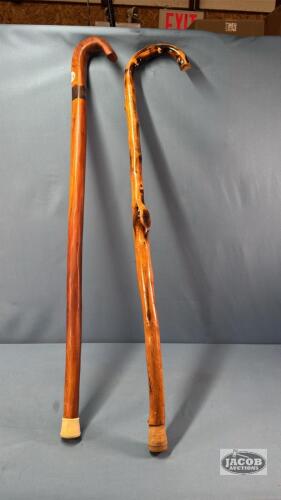 (2) WOODEN CANES