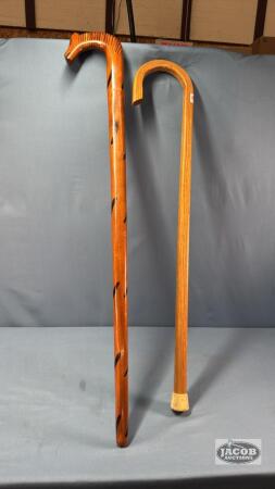 (2) WOODEN CANES